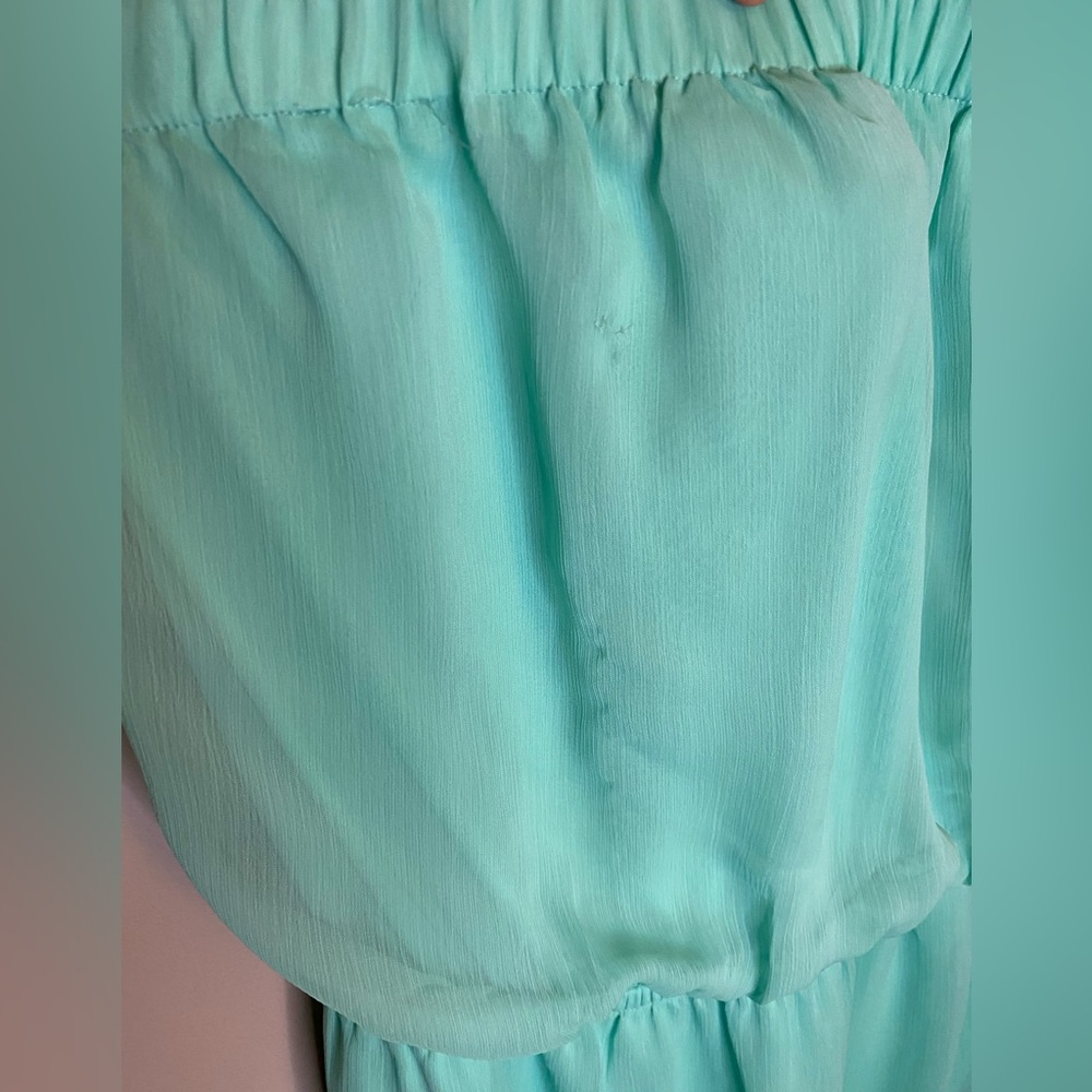 EXPRESS mint colored strapless dress - Picture 2 of 4